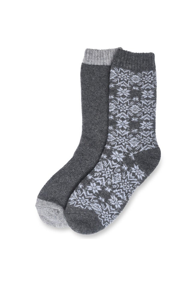 2 Pair Pack 25% Wool Blend Socks, , on-hover image number 1