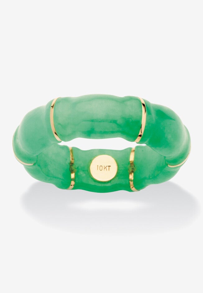 Jade Bamboo Ring In 10K Gold, JADE, hi-res image number 0