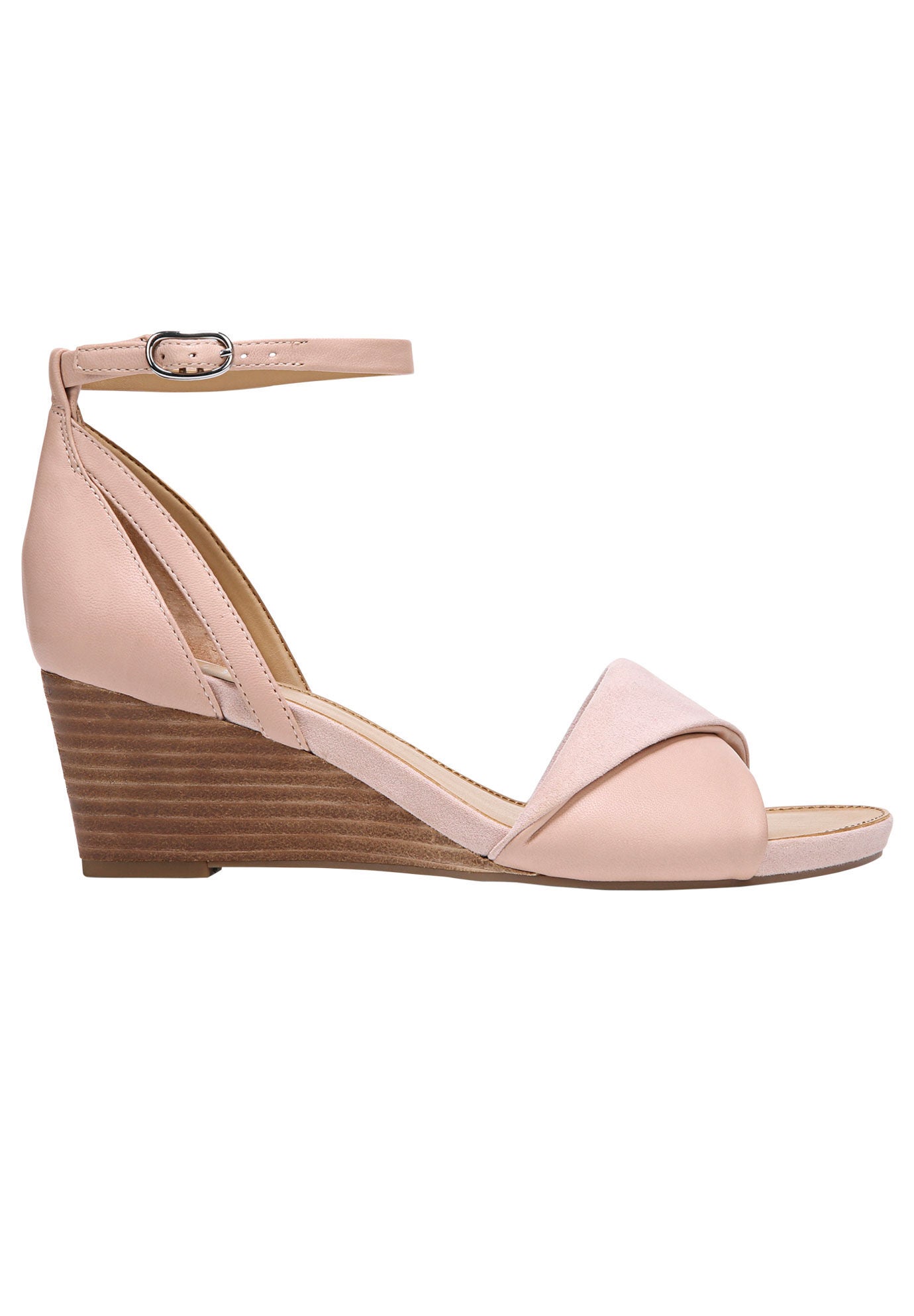 Retro Deirdra Wedge Sandal by Franco Sarto Blush Woman Within