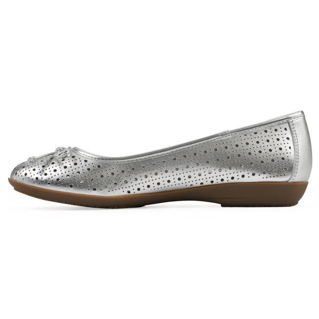Cheryl Ballet Flat, SILVER SMOOTH, alternate image number 3