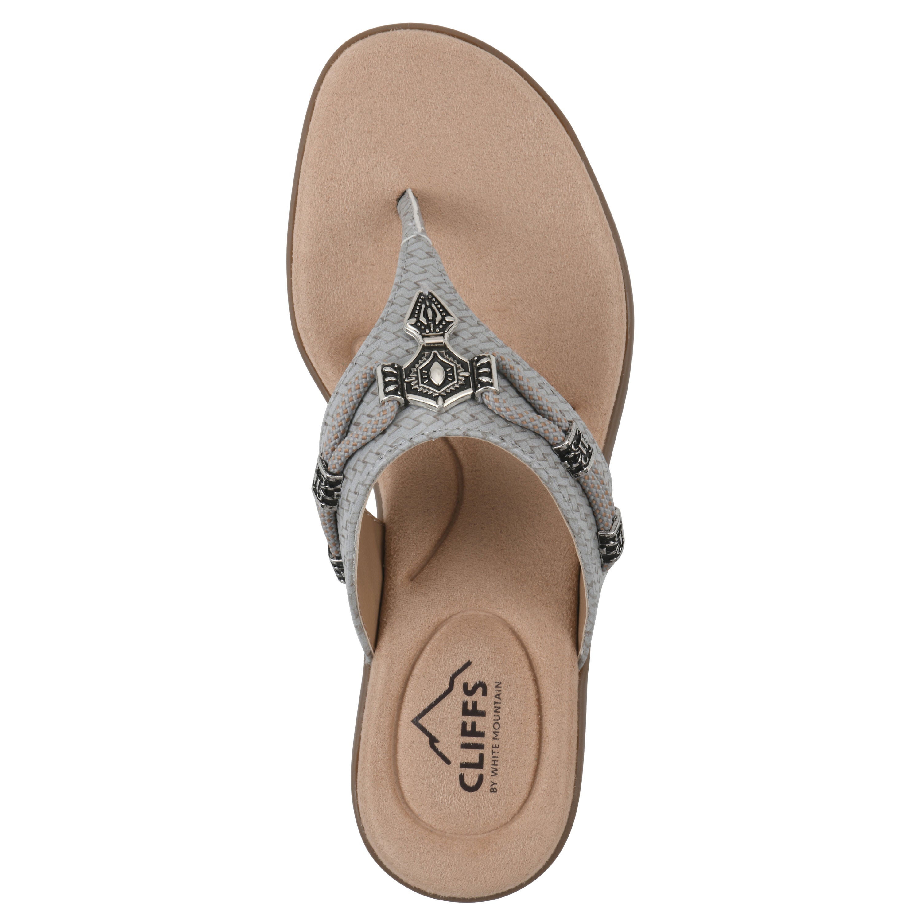 Bainah Thong Sandal, SLATE BLUE WOVEN, alternate image number 4