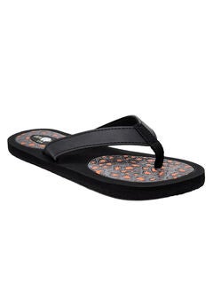 Womens Faux Leather Strap Flip Flop Sandal