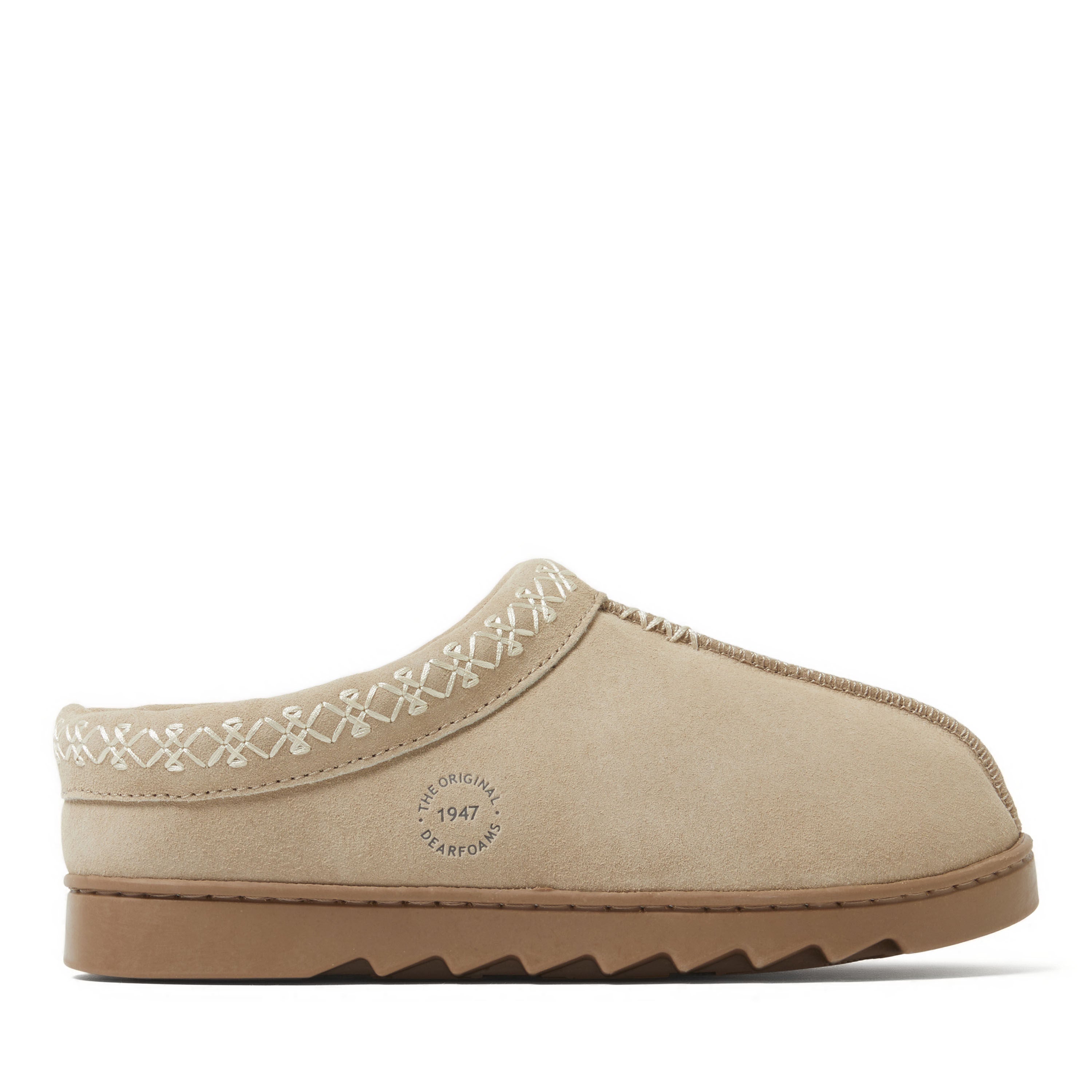 Doreen Genuine Suede Clog with Embroidery, SAND, alternate image number 4