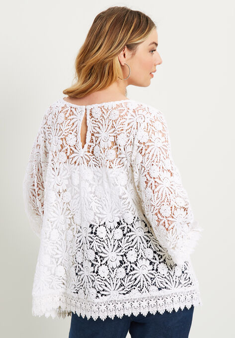 Boatneck Lace Top, , on-hover image number null