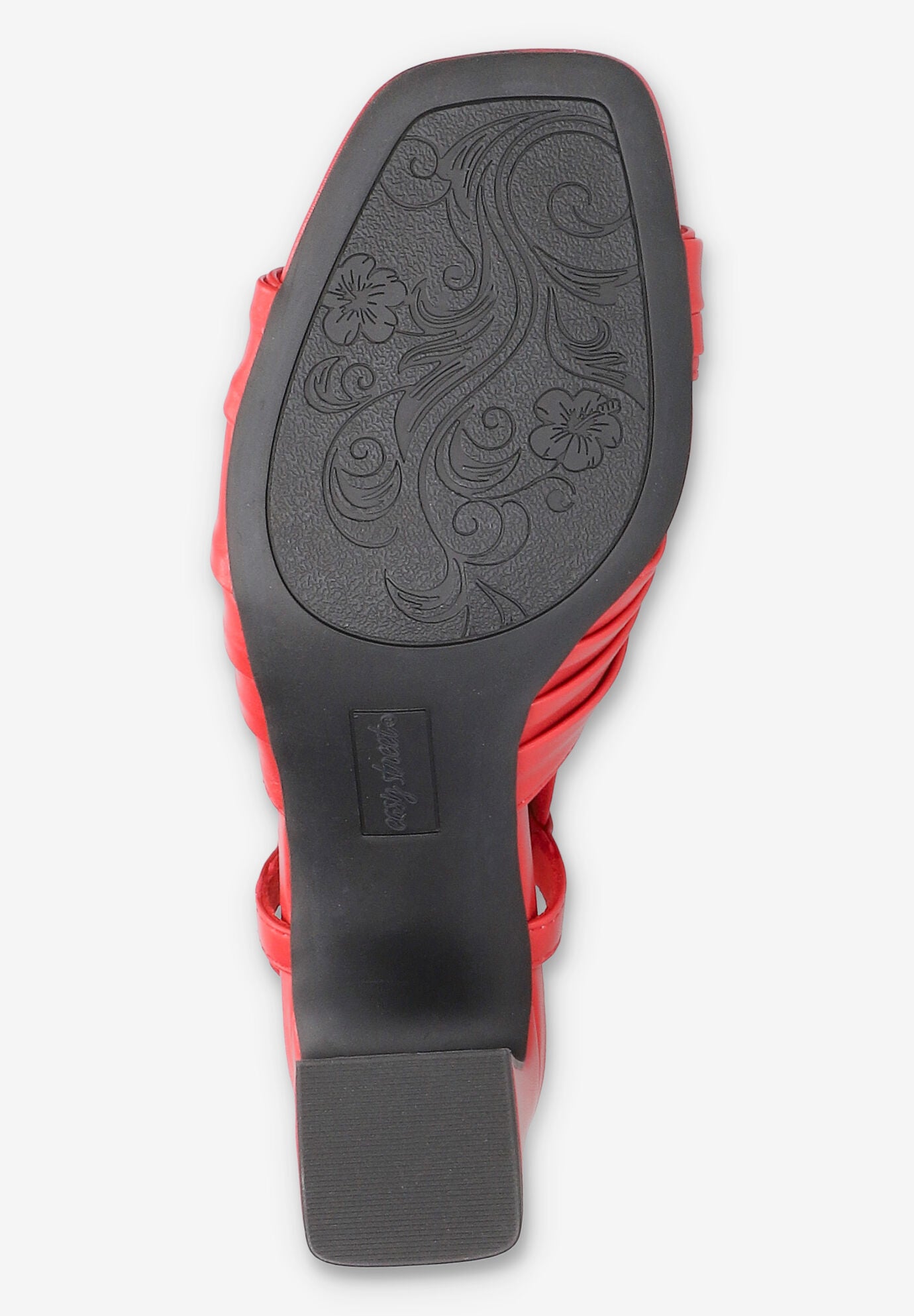 Lucie Square Toe Sandal, RED, alternate image number 5