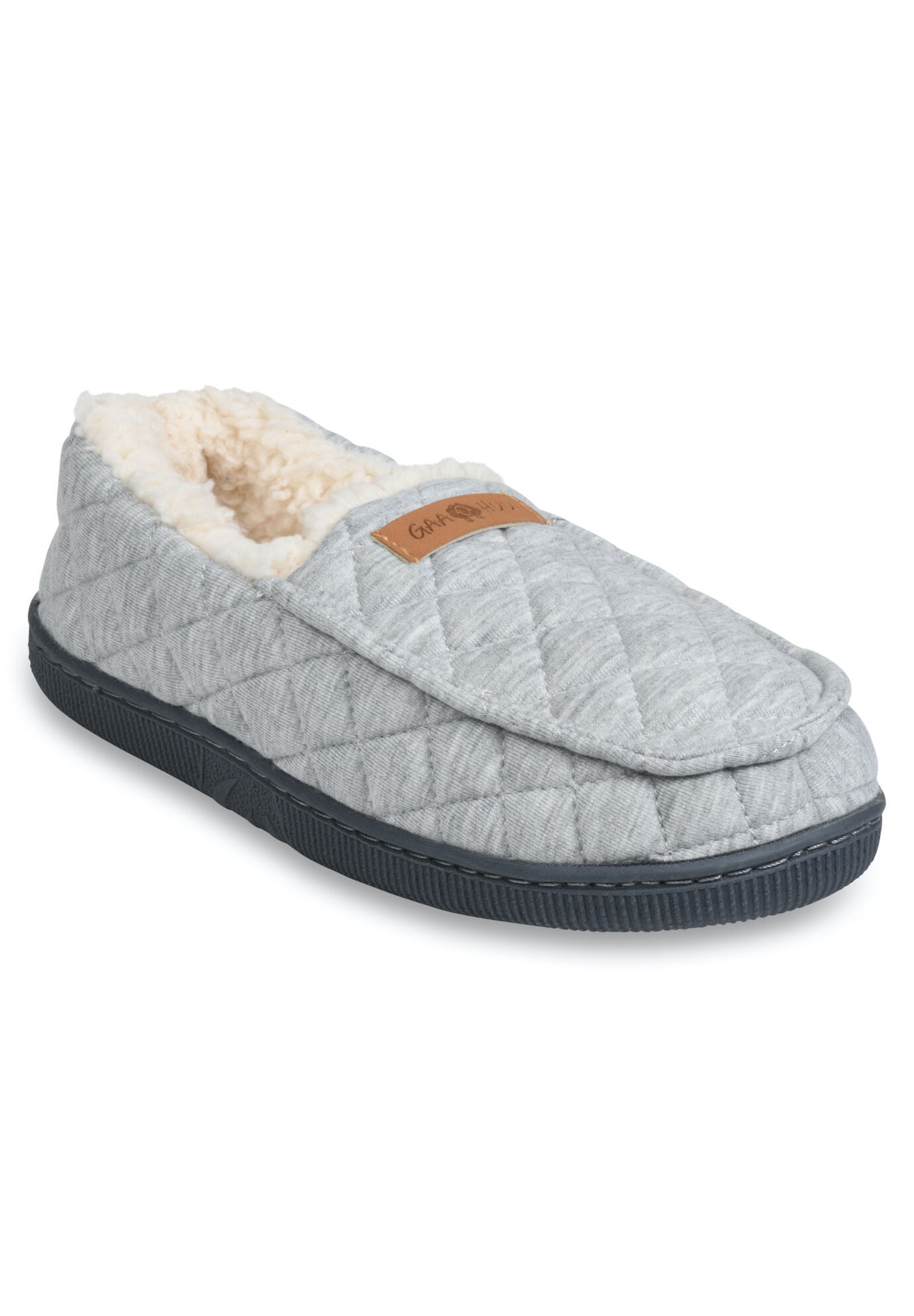 Quilted Jersey Mocassin Slipper Slippers Woman Within