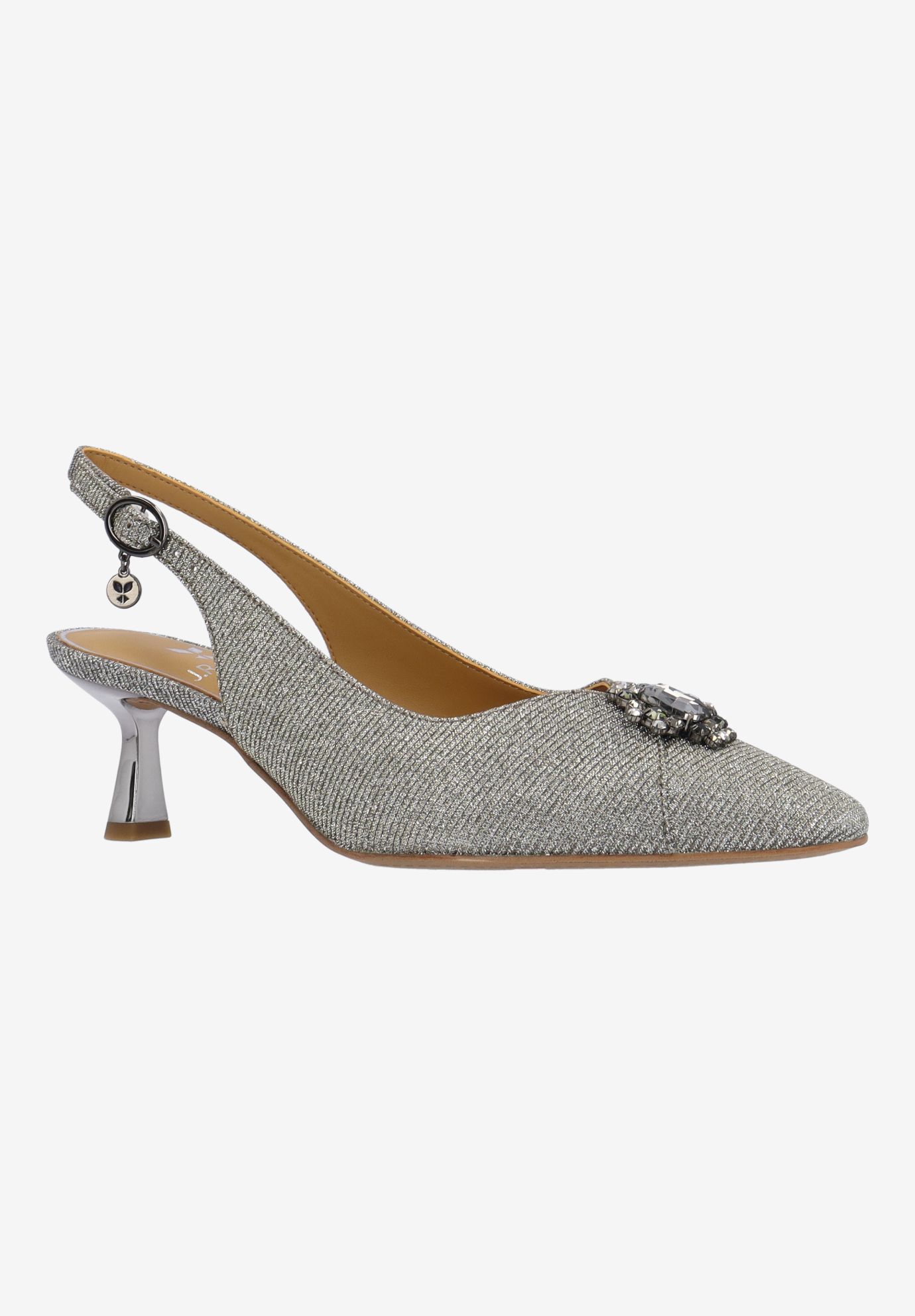 Brivella Sling Back Pump, PEWTER, hi-res image number 0
