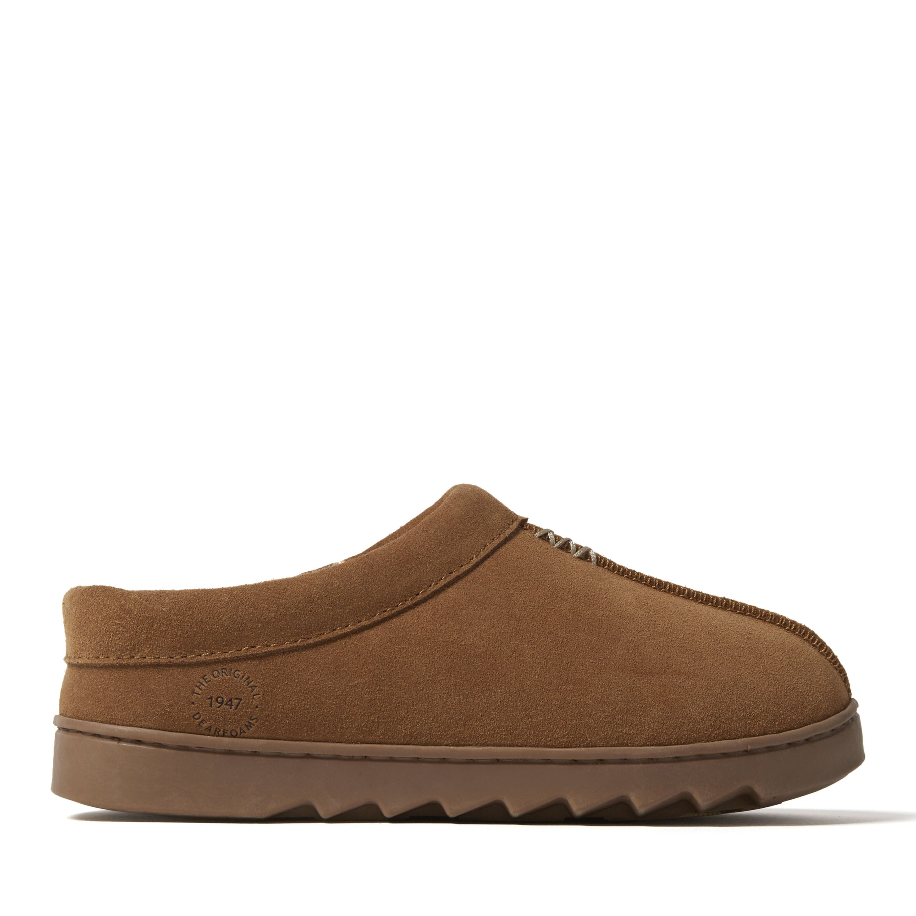 Doreen Genuine Suede Clog, CHESTNUT, alternate image number 2