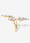 Gold Plated Marquise Cubic Zirconia Butterfly Ring (2 1/3 cttw TDW), , on-hover image number null