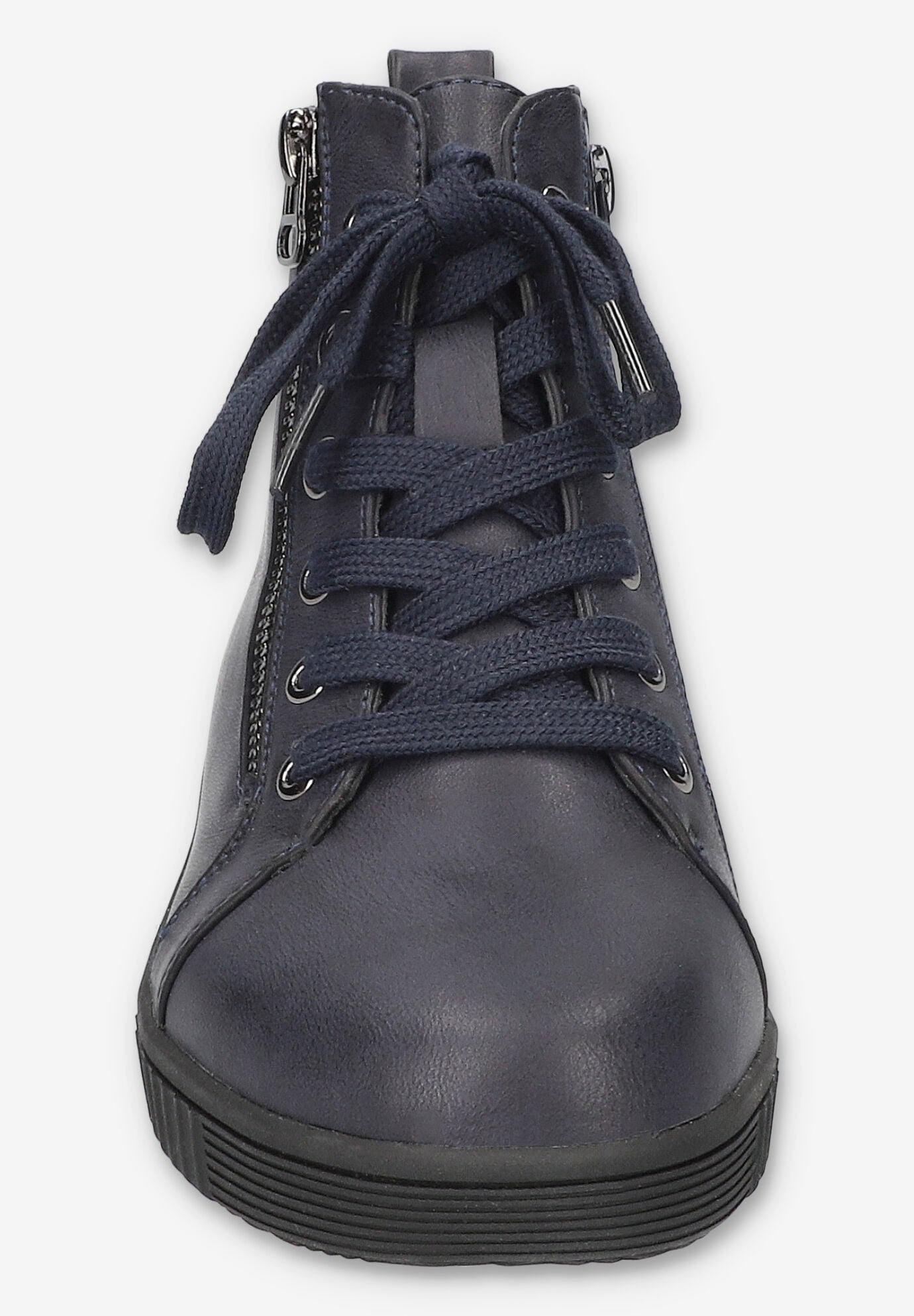 Hollyann Slip-Resistant Ankle Boot, NAVY BURNISHED, alternate image number 3