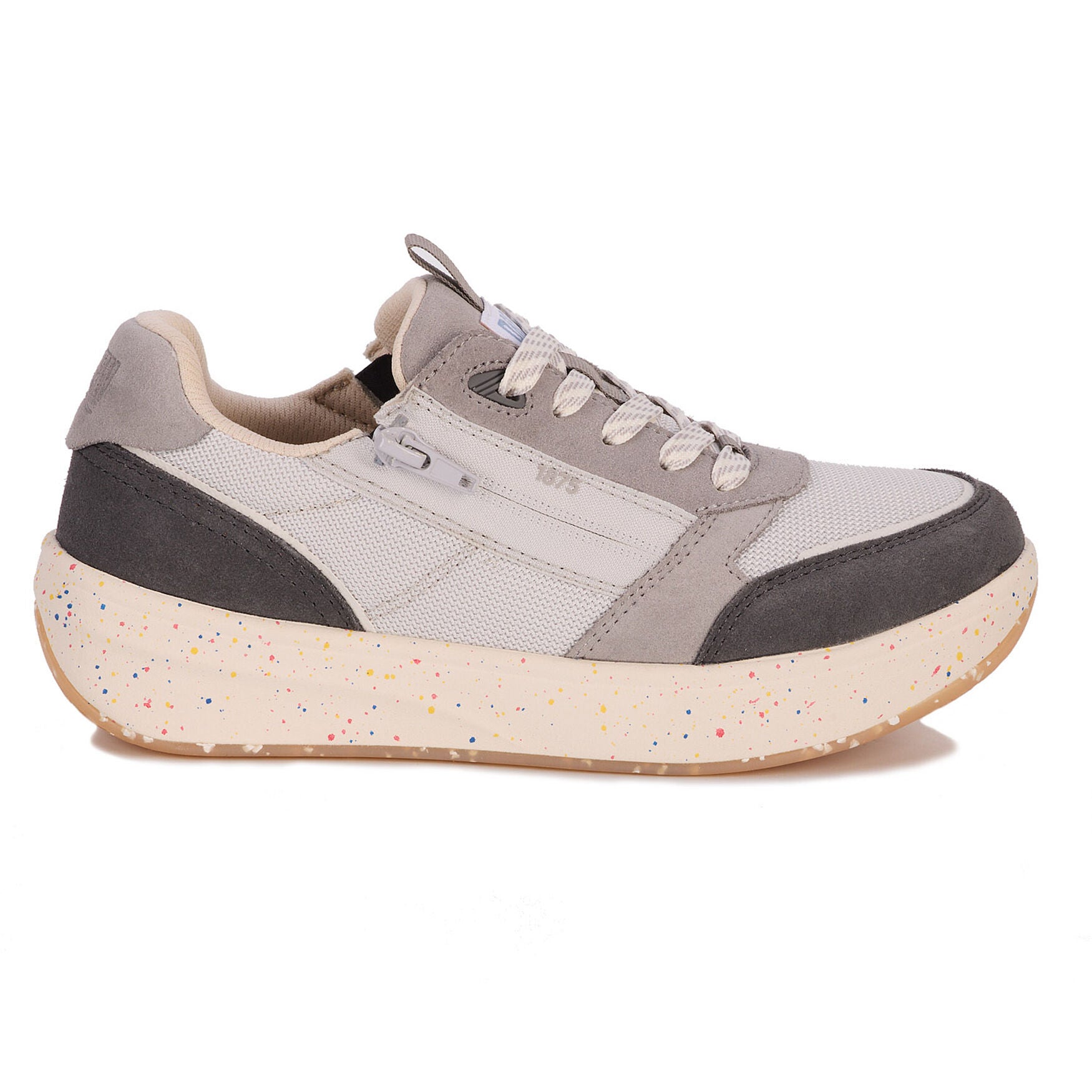 Happy Double Zip Sneaker, GREY, alternate image number 2