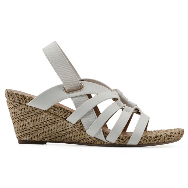 Ataps Wedge Sandal, WHITE SMOOTH, alternate image number 2