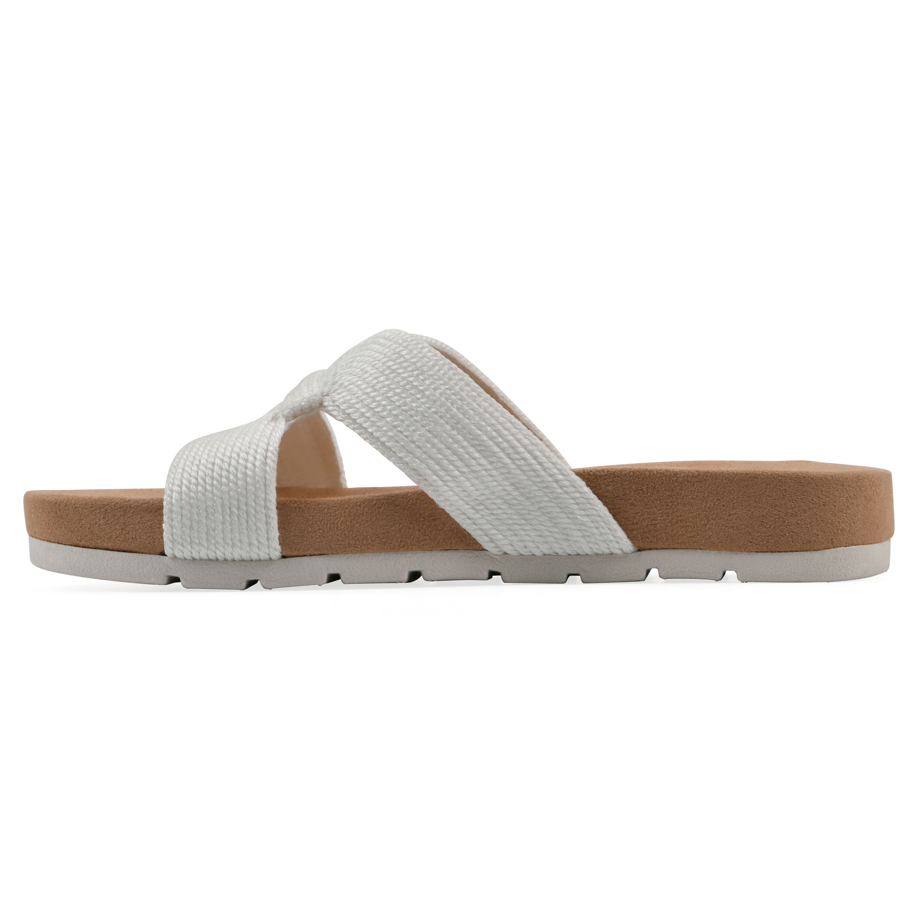 Tindra Slide Sandal, WHITE RAFFIA, alternate image number 3