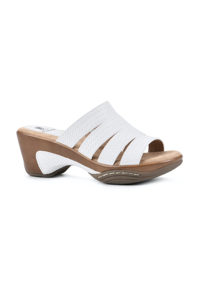White Mountain Valora Mule Sandal, WHITE WOVEN, hi-res image number 0