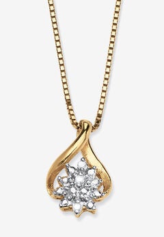 Gold & Sterling Silver Diamond Pendant