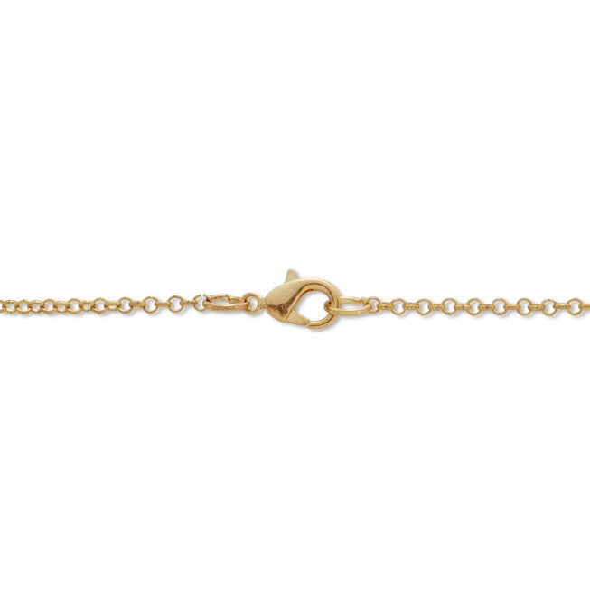 Butterfly Magnifying Glass Goldtone Pendant Necklace 24 inches, YELLOW, on-hover image number null