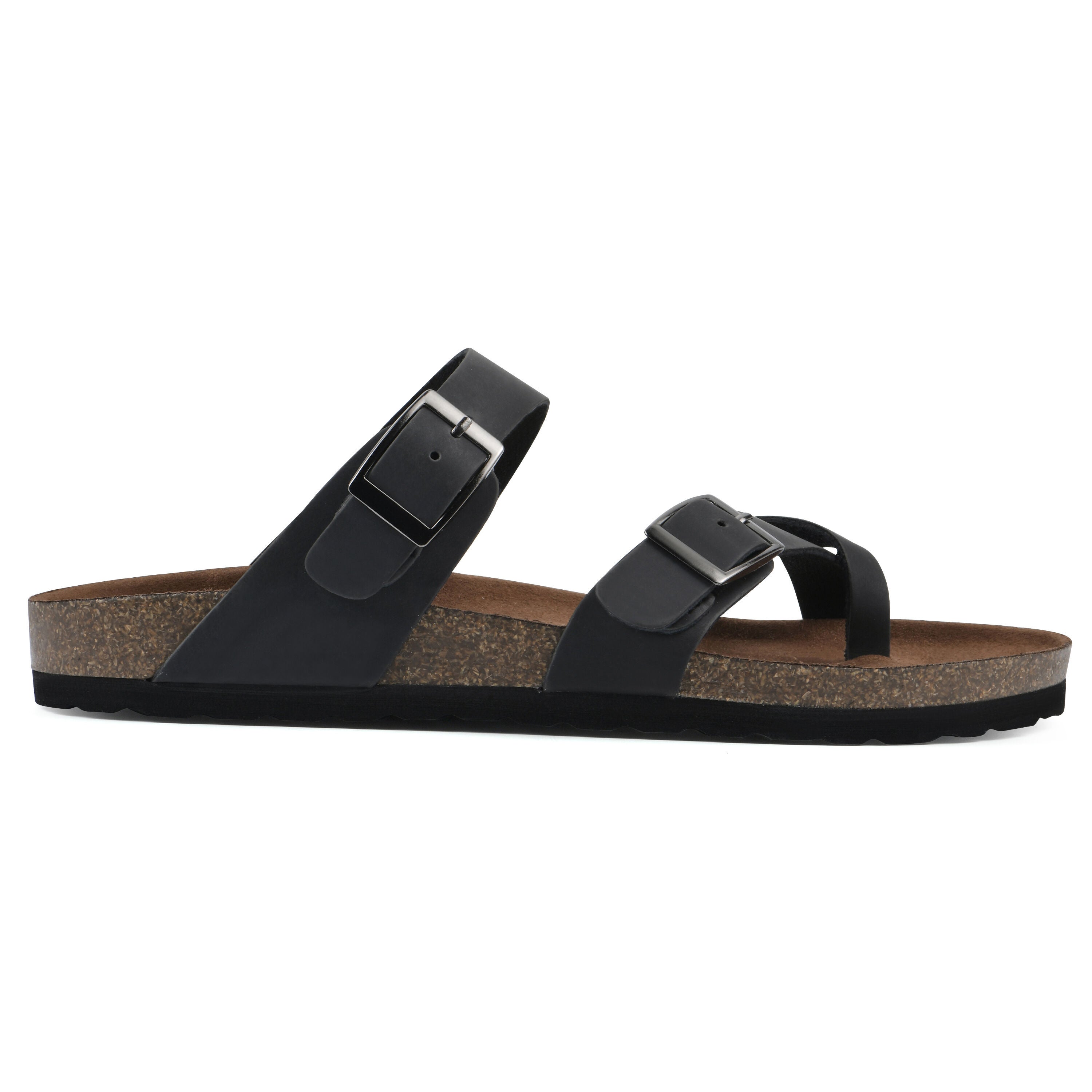 Gracie Footbed Sandal, BLACK LEATHER, alternate image number 2