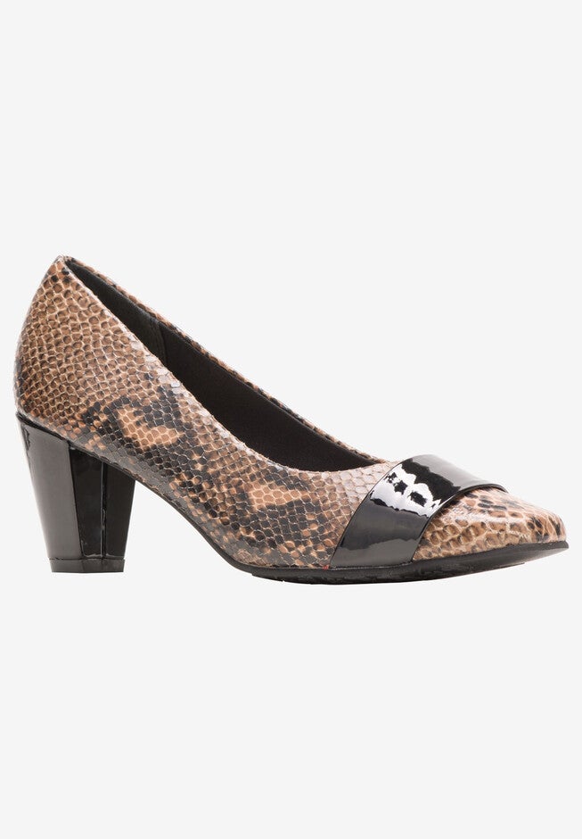 Mabry Pumps by Soft Style, NATURAL PYTHON, hi-res image number 0