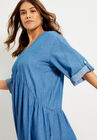 Ruffled Denim Talluhla Dress, , alternate image number null