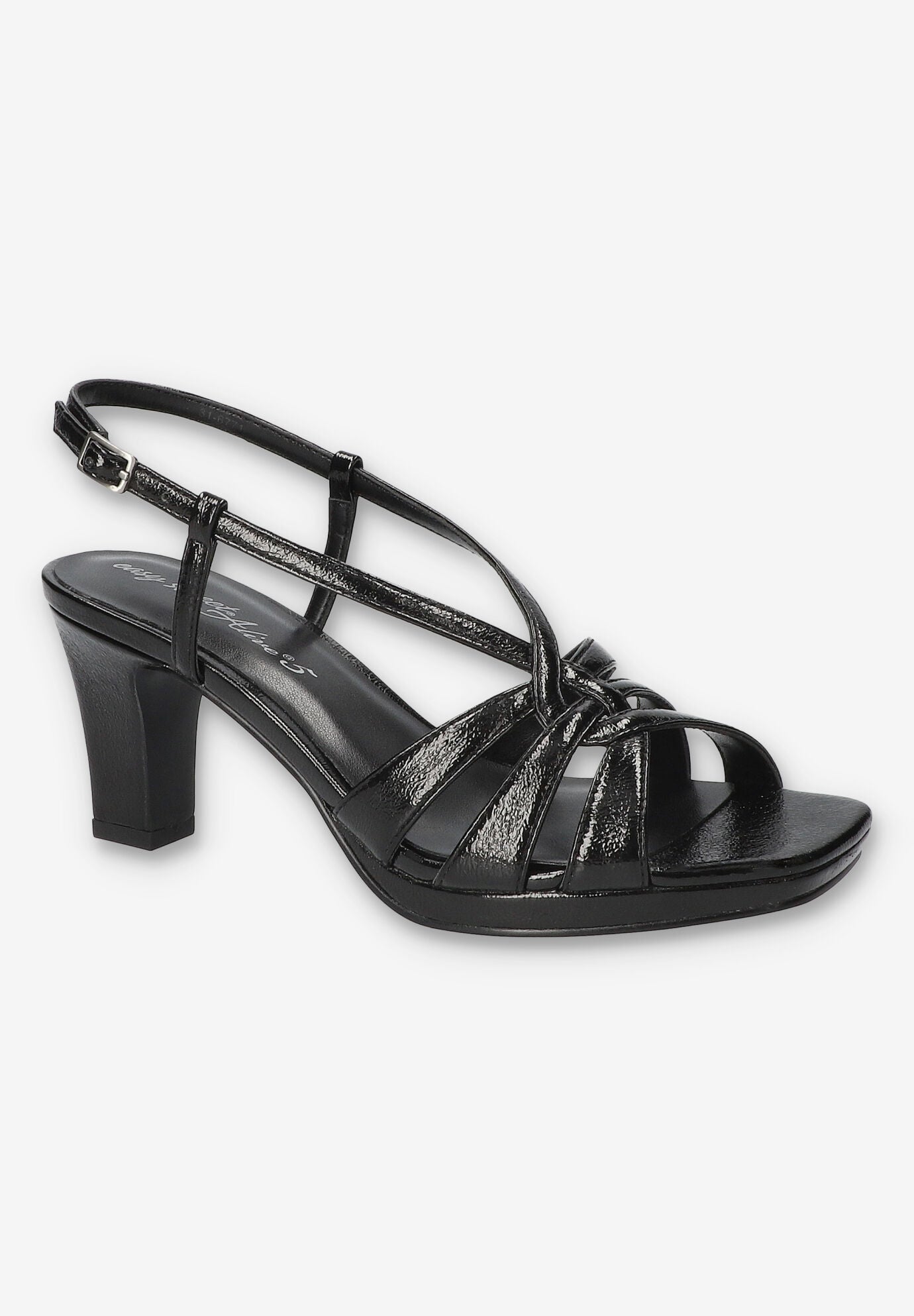Valorie Sqaure Toe Platform Sandal, BLACK CRINKLED, hi-res image number 0