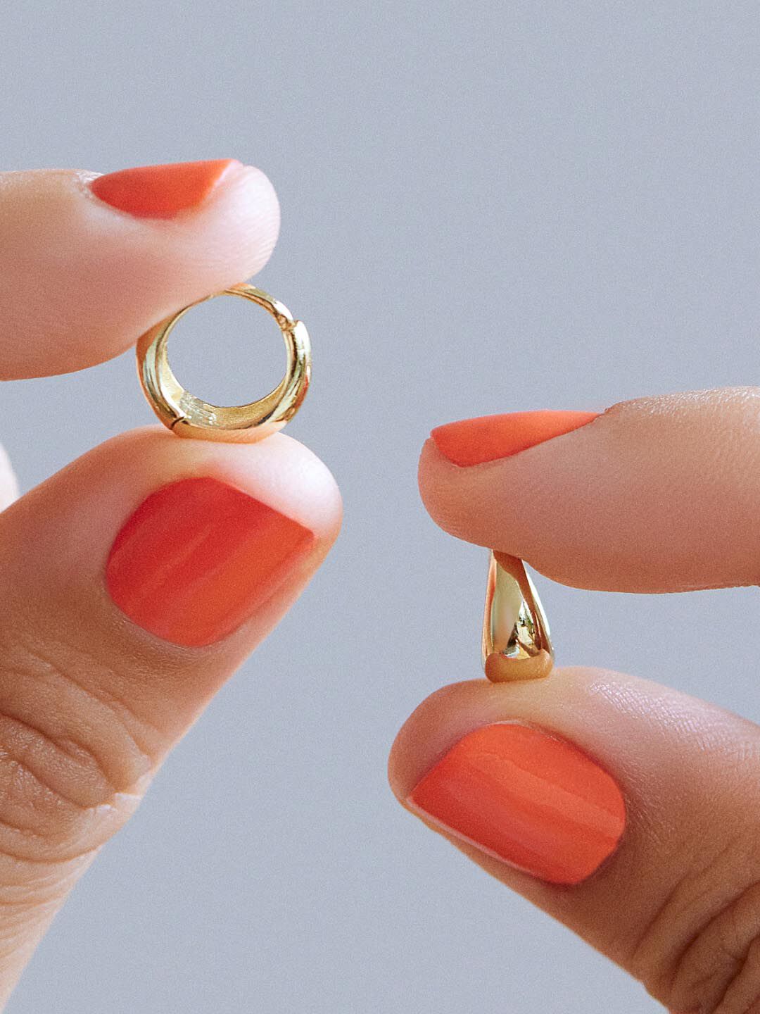 Nate Bold Huggie Hoops, GOLD, alternate image number 2