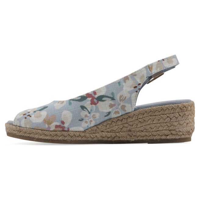 Maize Espadrille Wedge, LIGHT BLUE FLORAL, alternate image number 3