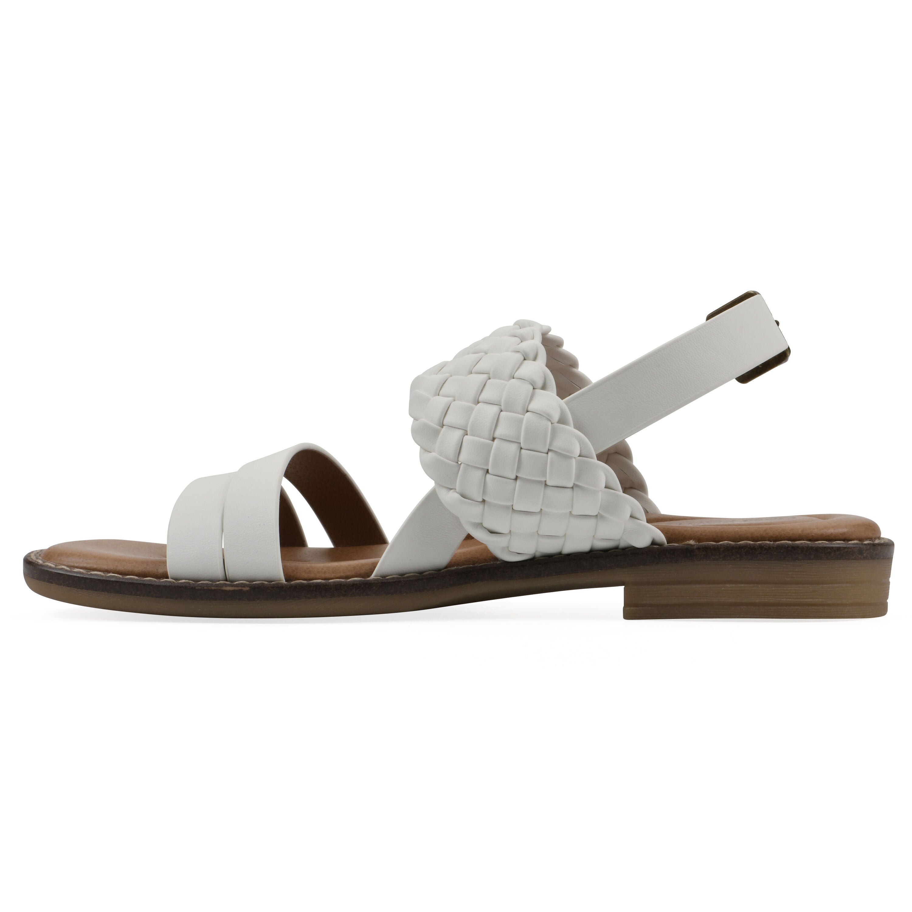 Macaroni Backstrap Sandal, WHITE SMOOTH, alternate image number 3