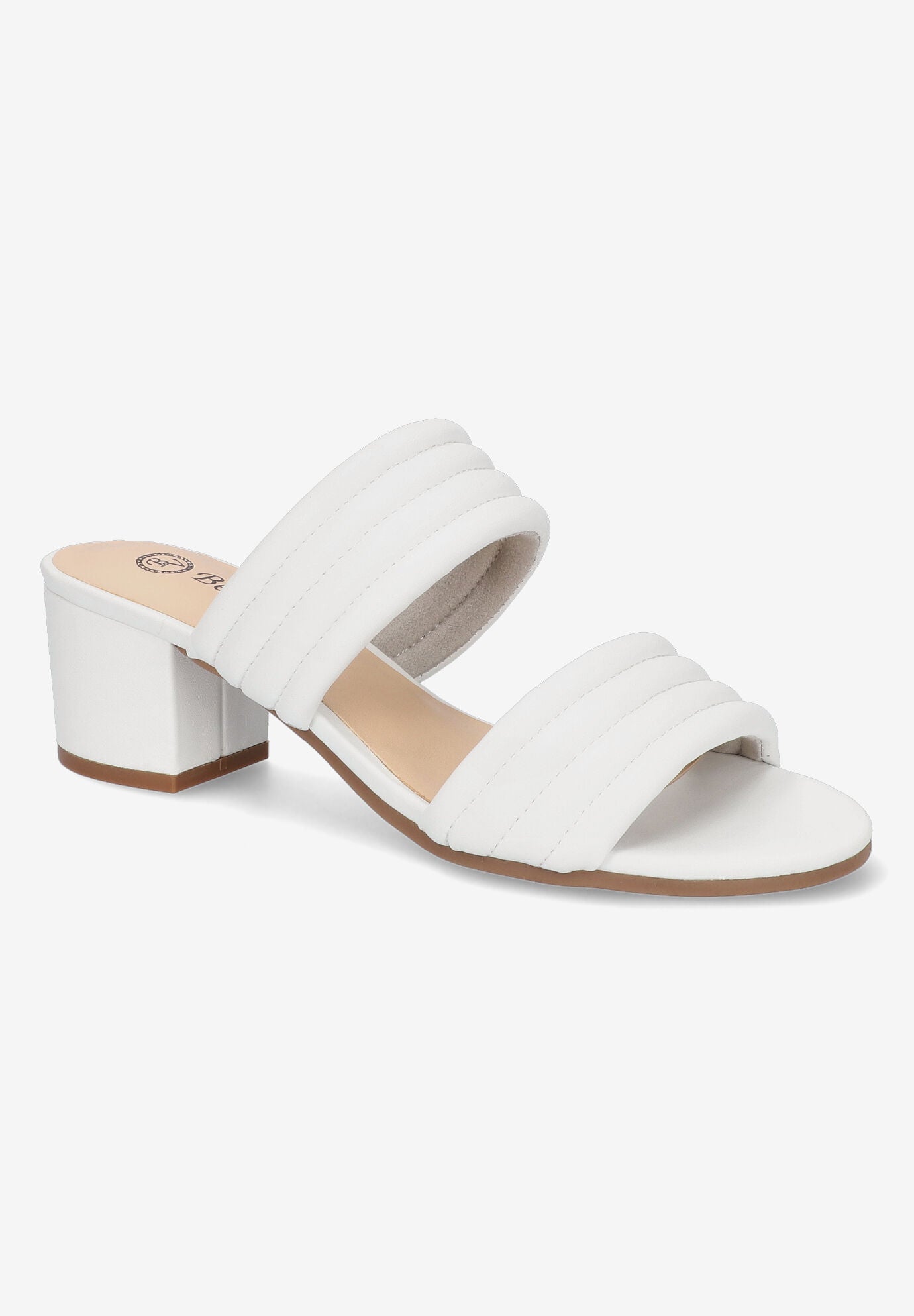 Georgette Sandal, WHITE LEATHER, hi-res image number 0