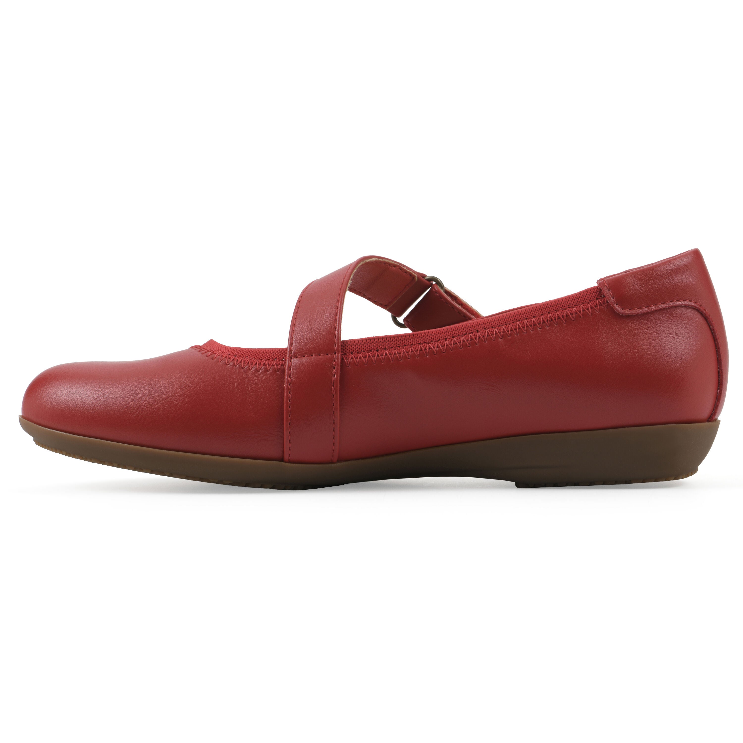 Carwen Ballet Flat, RED SMOOTH, alternate image number 3