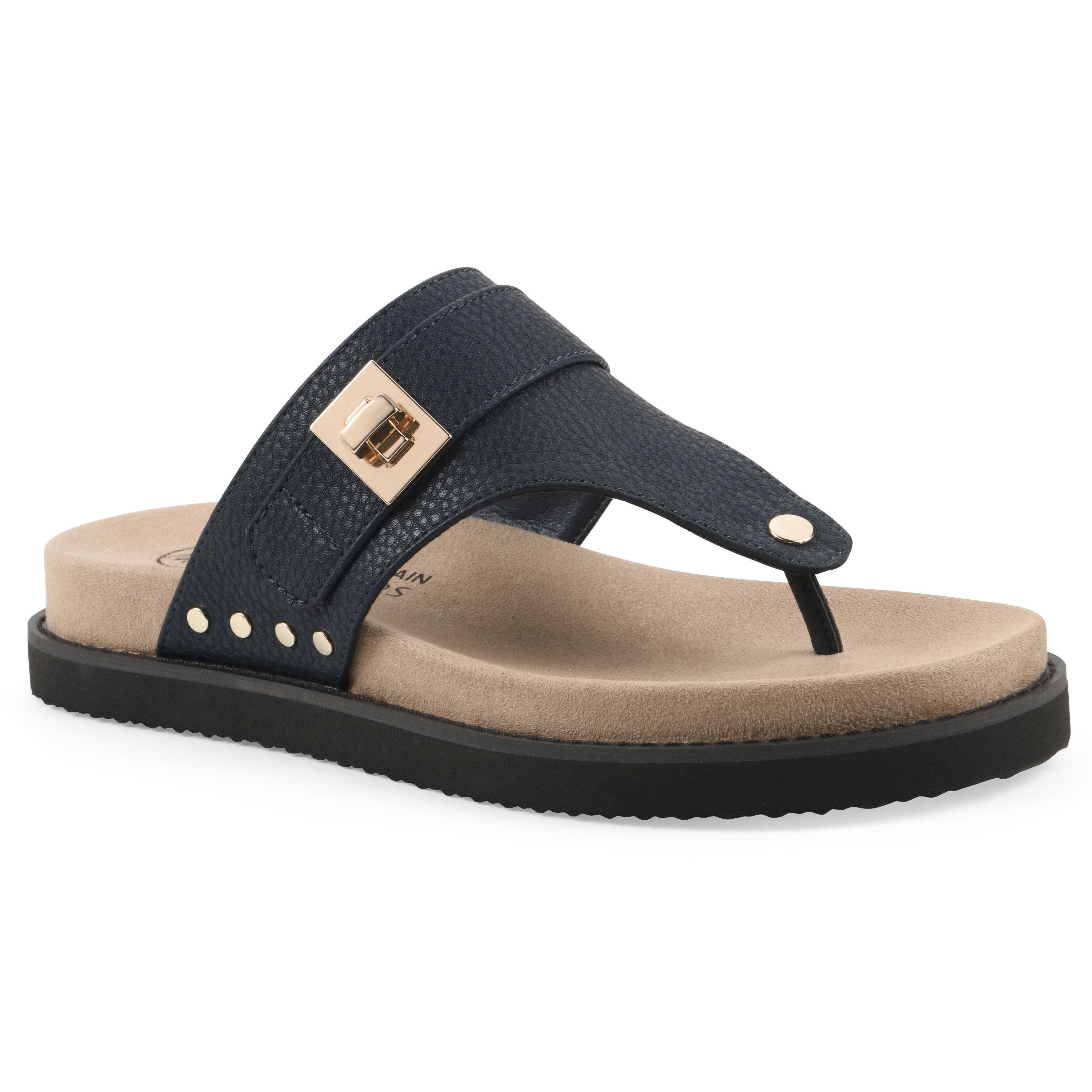 Malabar Thong Sandal, NAVY SMOOTH, hi-res image number 0