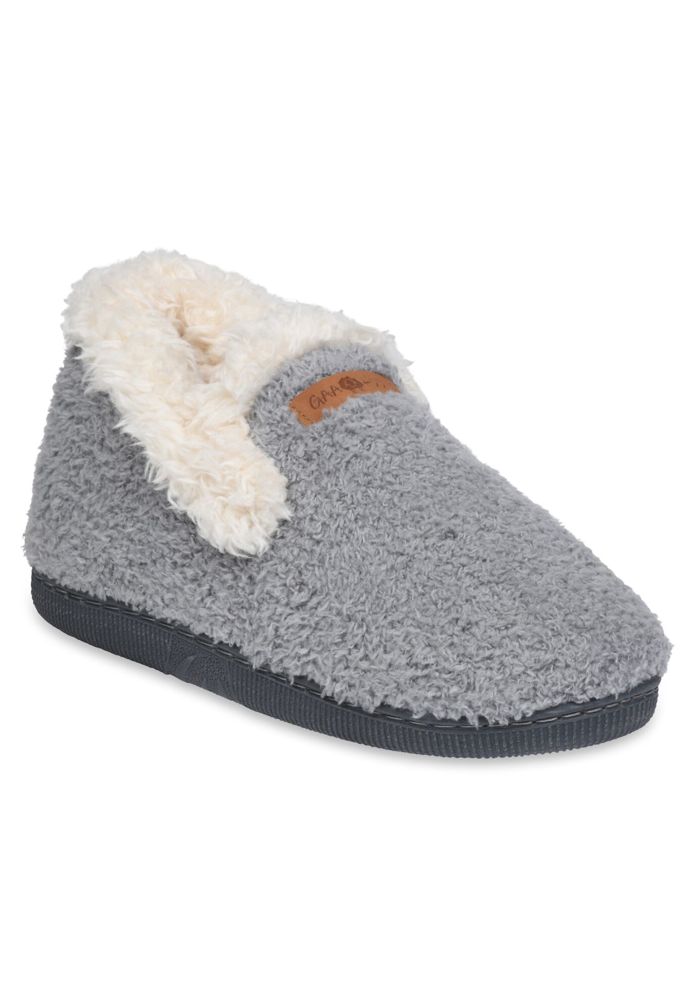 Cozee Fleece Faux Shearling Slipper Boot, GREY, hi-res image number 0