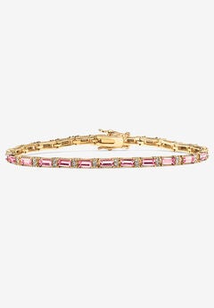 Birthstone Gold-Plated Tennis Bracelet