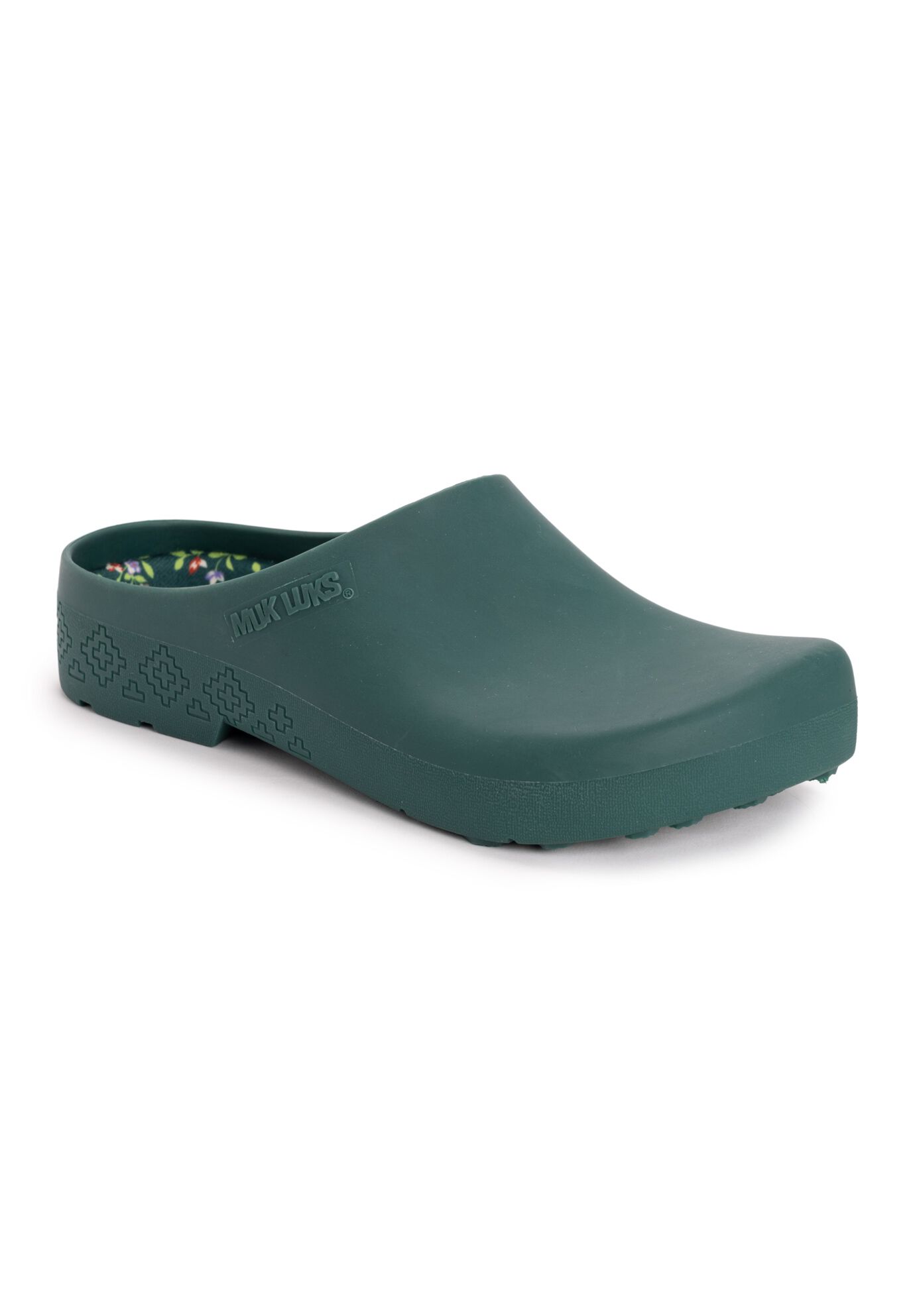 Women&#39;S Garden Clog And Glove Set, GREEN FLORAL, hi-res image number 0