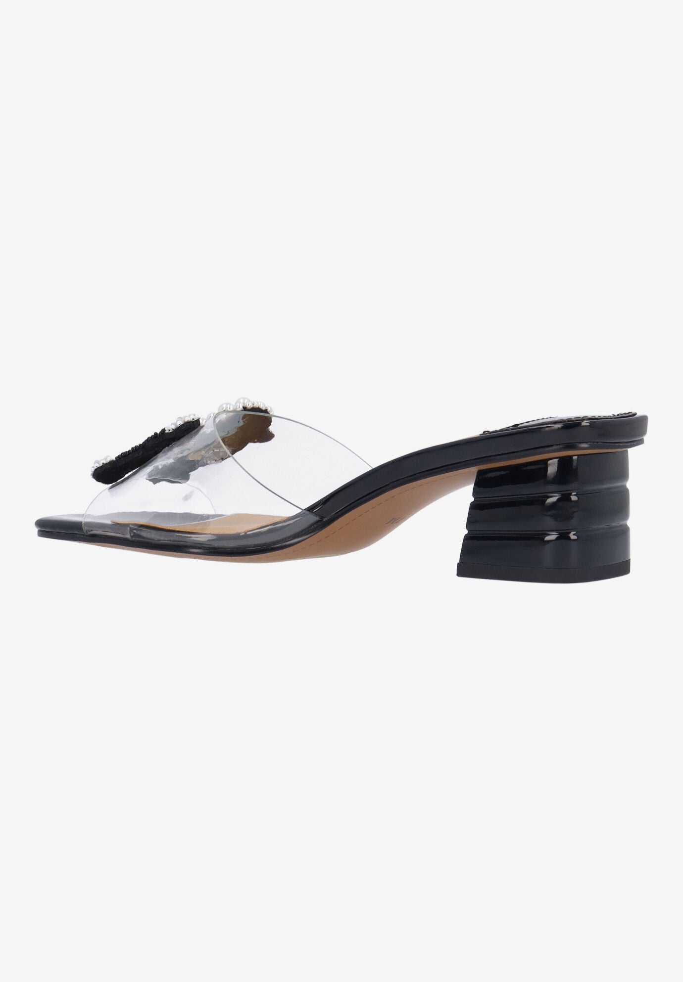 Pewdle Slip-On Sandal, CLEAR BLACK, on-hover image number 1