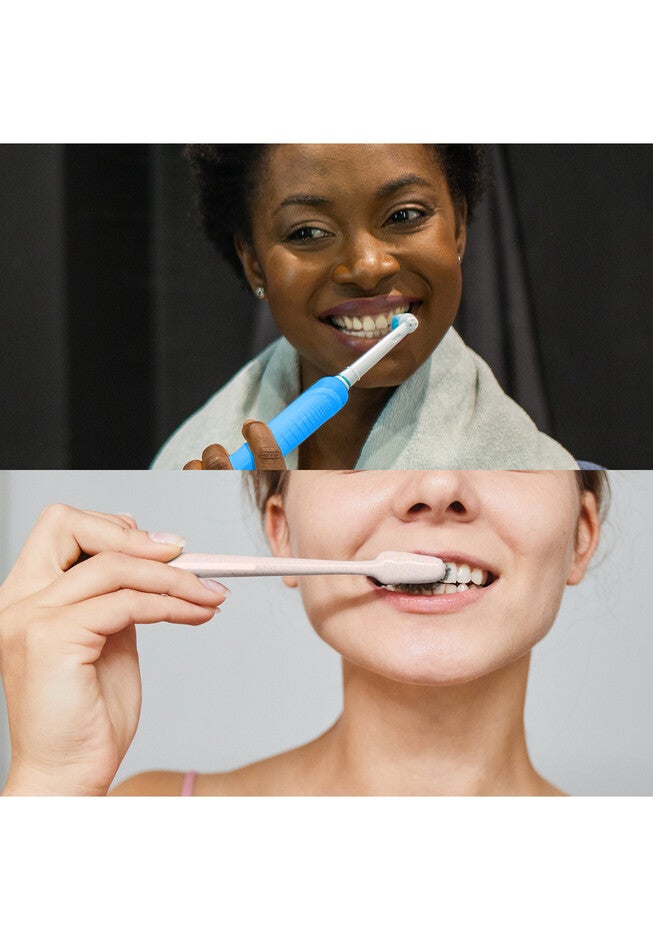Usb Rechargeable Rotary Toothbrush + Freebie Activated Coconut Charcoal Powder Natural Teeth Whitener, , on-hover image number 1