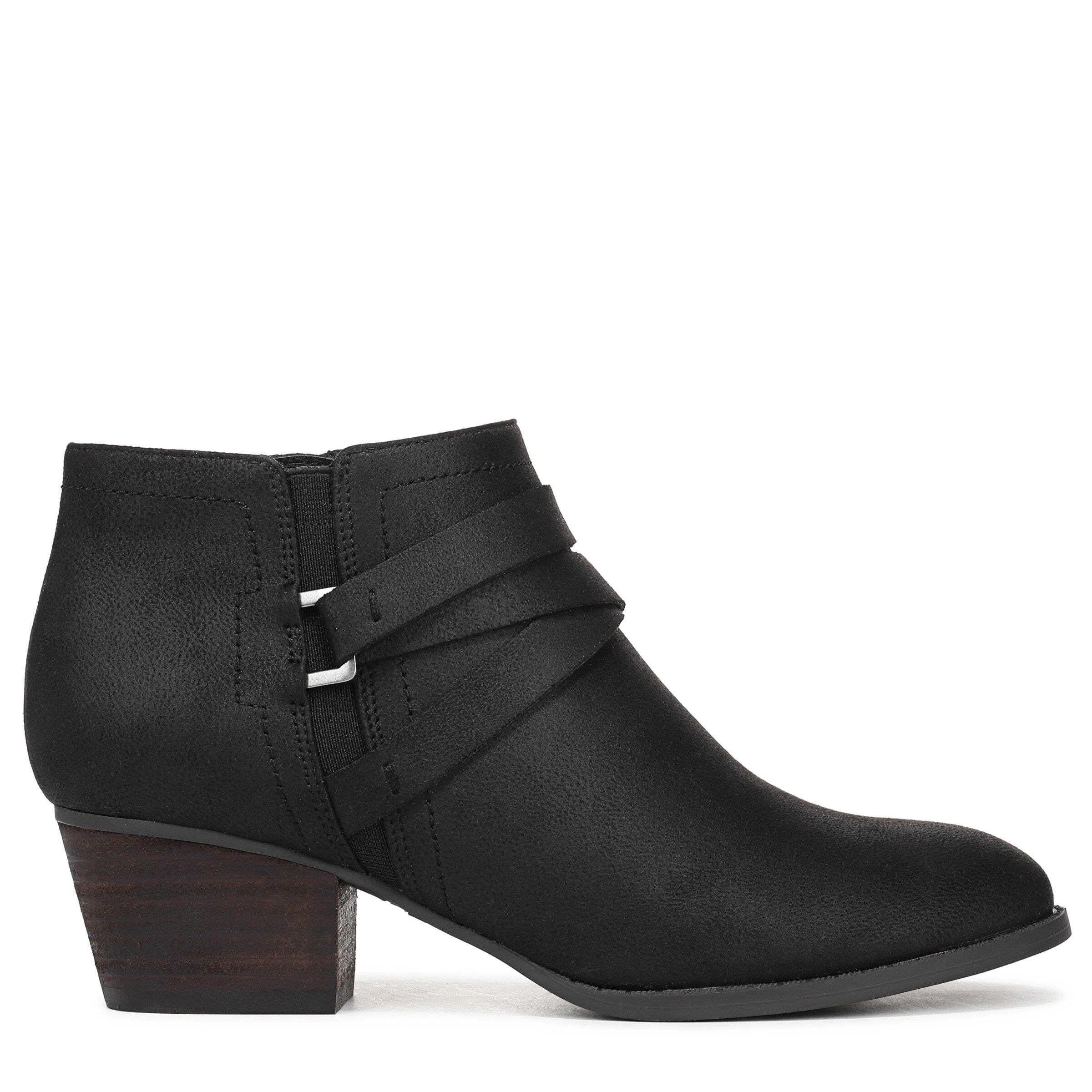 Bryce Ankle Bootie, BLACK FAUX LEATHER, alternate image number 3