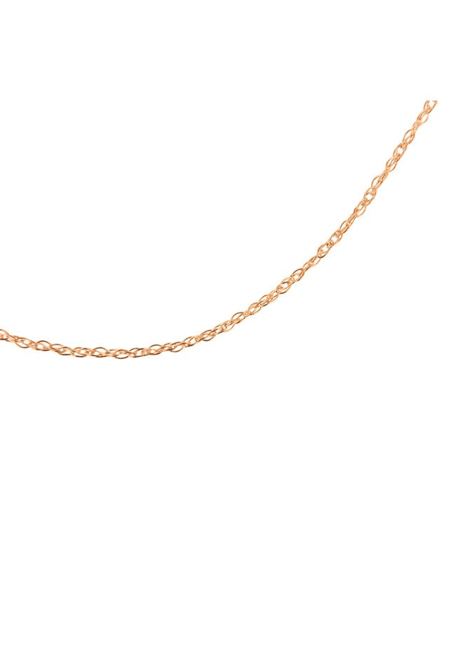 Solid Rose Gold Rope Chain Necklace Unisex 18 inches, , alternate image number null