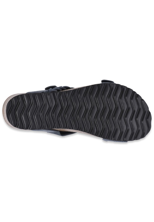 Leather Braided Adjustable 2 Strap Footbed Sandal, , alternate image number 2