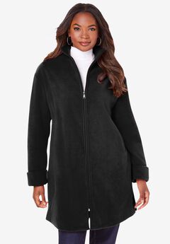 Plus Size Fleece Driving Coat