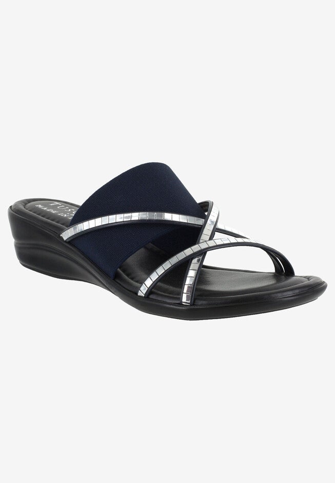 Addilyn Tuscany Wedge by Easy Street®, NAVY, hi-res image number 0