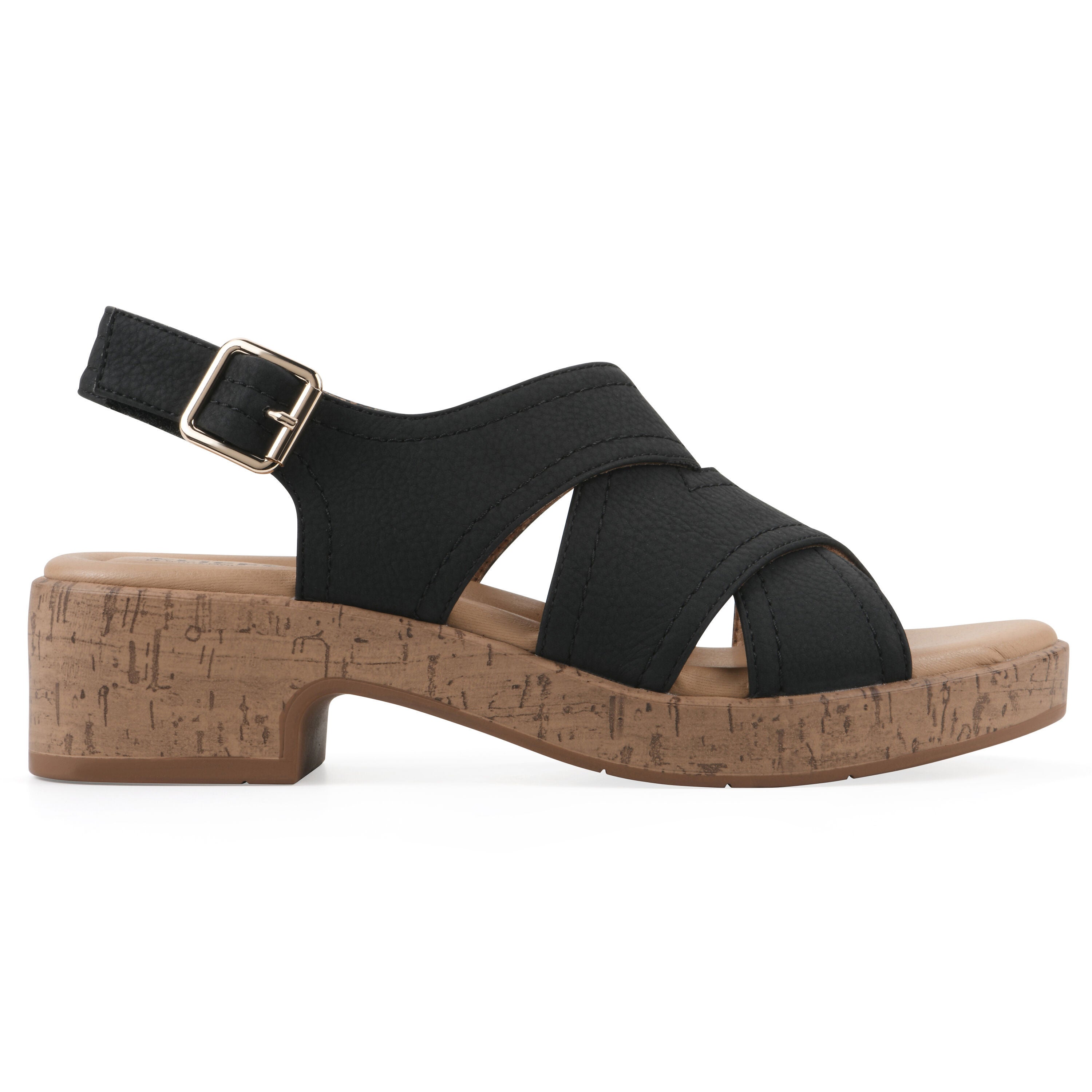 Finnlee Block Heel Sandal, BLACK NUBUCK, alternate image number 2
