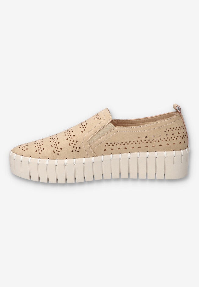 Peppy Platform Sneaker, NATURAL, alternate image number 4