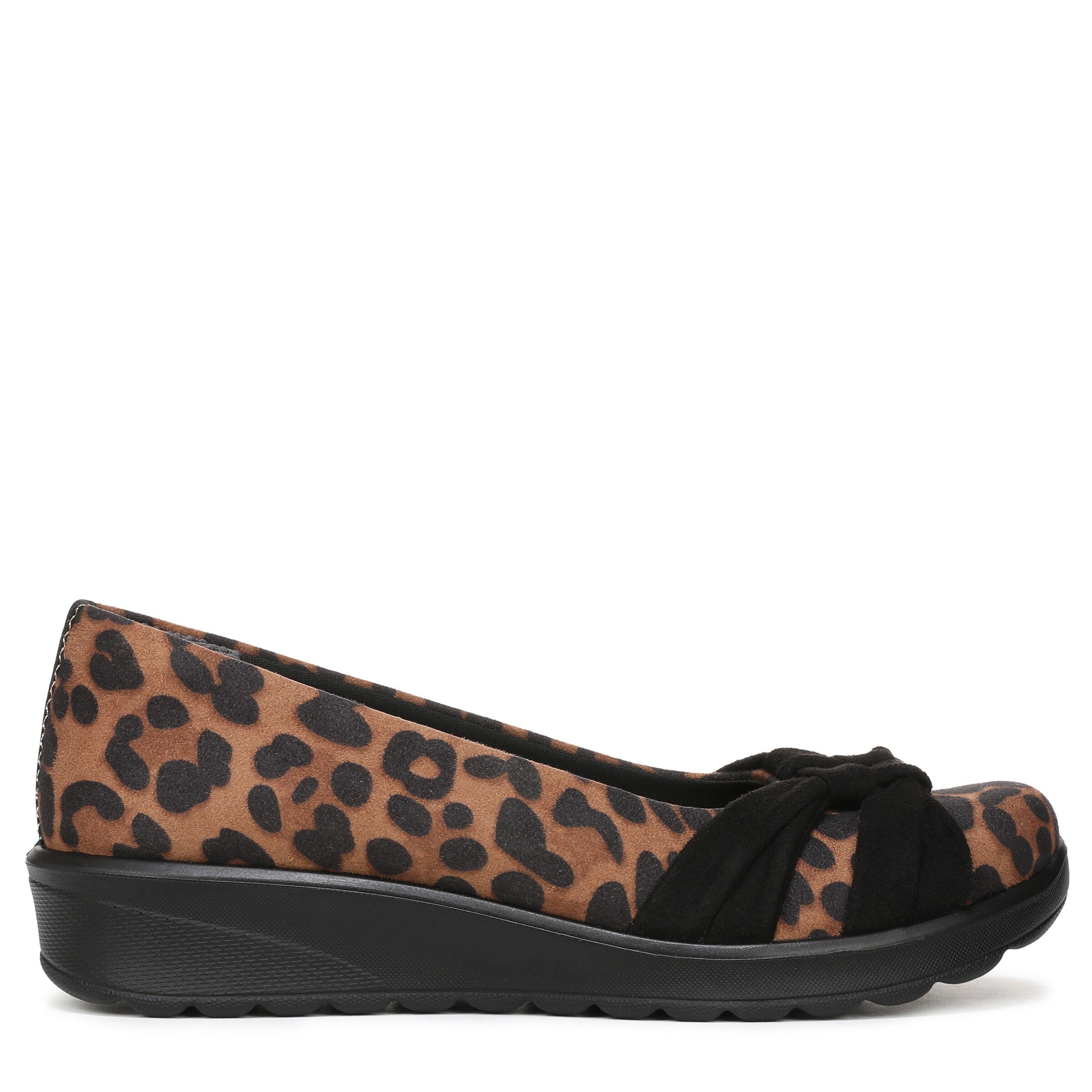 Glamour Accent Knots Wedge Flat, BROWN LEOPARD, alternate image number 3