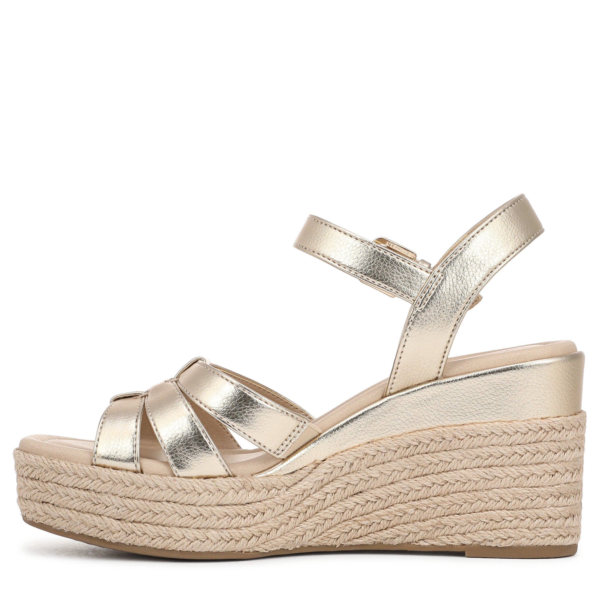 Havana Espadrille Wedge Sandal, PLATINO GOLD, alternate image number 5