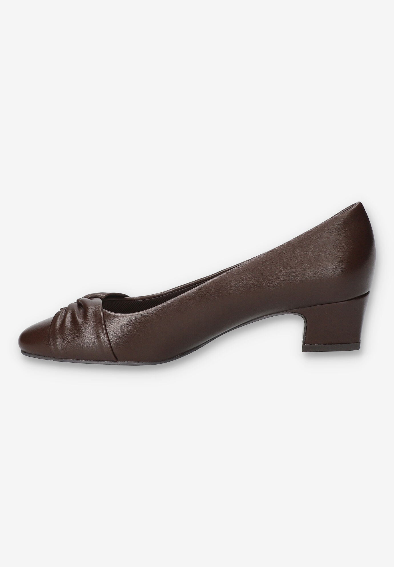 Lyanna Block Heel Pump, BROWN, alternate image number 4