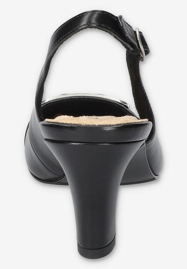 Sway Square Toe Slingback Pump, BLACK, alternate image number null