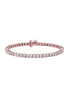 Silver 1.0 Cttw Miracle-Set Diamond Tennis Bracelet - 9" Inches