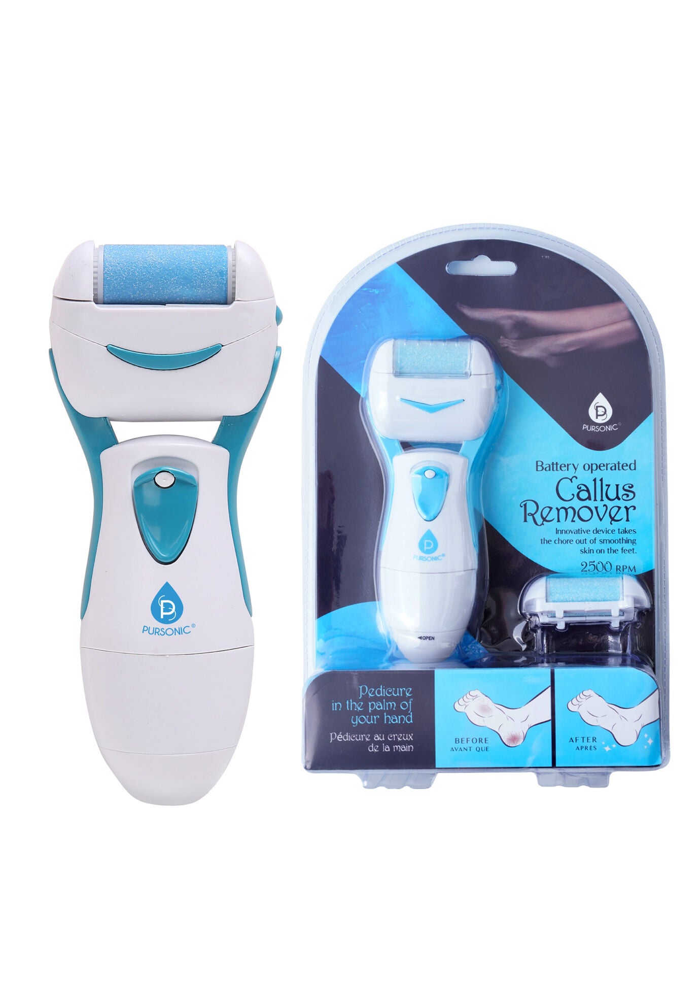 Electric Callus Remover, BLUE, hi-res image number 0