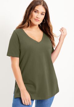 Short-Sleeve V-Neck One + Only Tunic