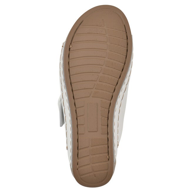 Fearful Slip On Wedge, WHITE LEATHER, alternate image number 5